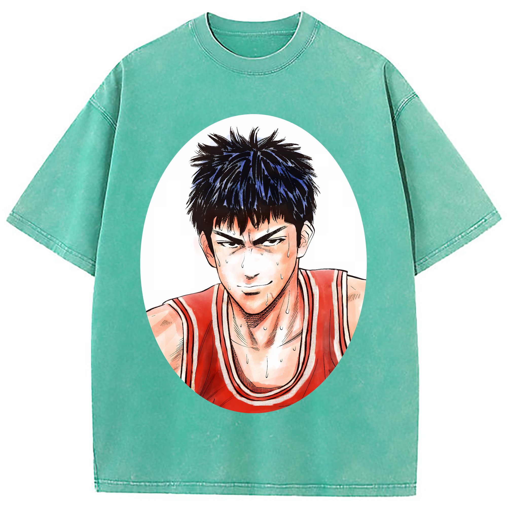 （画像用） SLAM DUNK／スラムダンク 綿100% ヴィンテージ風 半袖Tシャツ（フロントプリント）